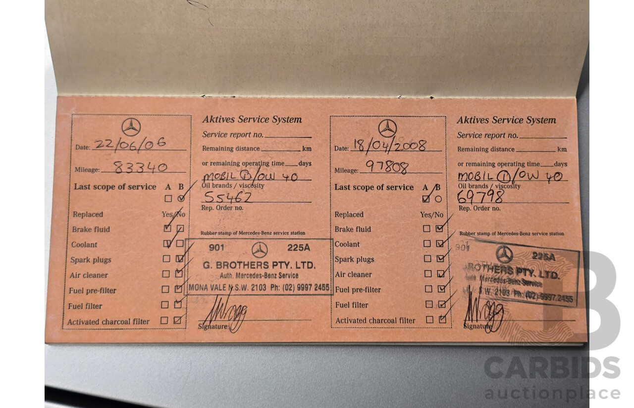 10/1998 Mercedes Benz E55 AMG W210 4d Sedan Brilliant Silver Metallic V8 5.4L