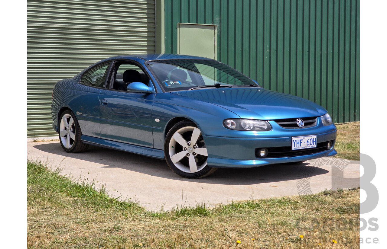 9/2003 Holden Monaro CV8 V2 Series III 2d Coupe Barbados Metallic Blue V8 5.7L