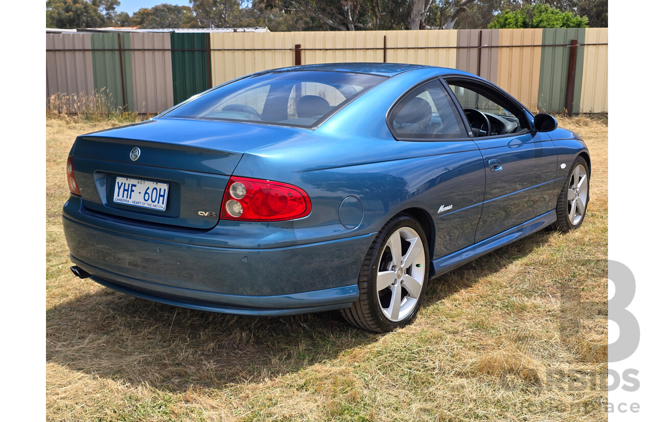 9/2003 Holden Monaro CV8 V2 Series III 2d Coupe Barbados Metallic Blue V8 5.7L