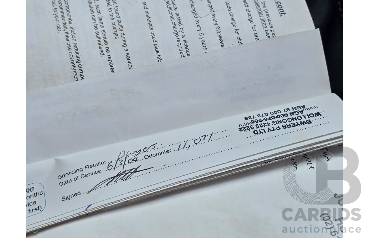 9/2003 Holden Monaro CV8 V2 Series III 2d Coupe Barbados Metallic Blue V8 5.7L