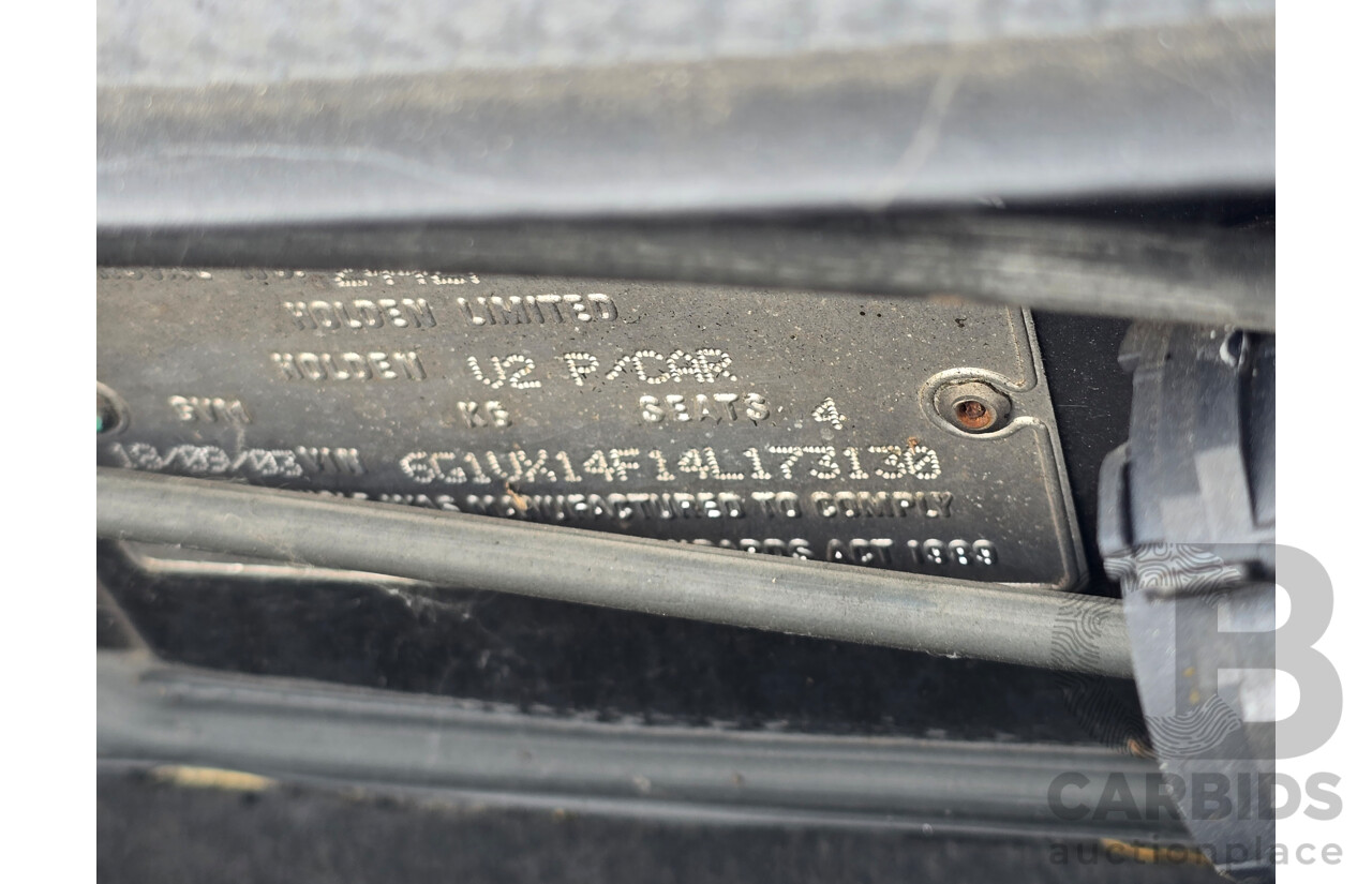 9/2003 Holden Monaro CV8 V2 Series III 2d Coupe Barbados Metallic Blue V8 5.7L