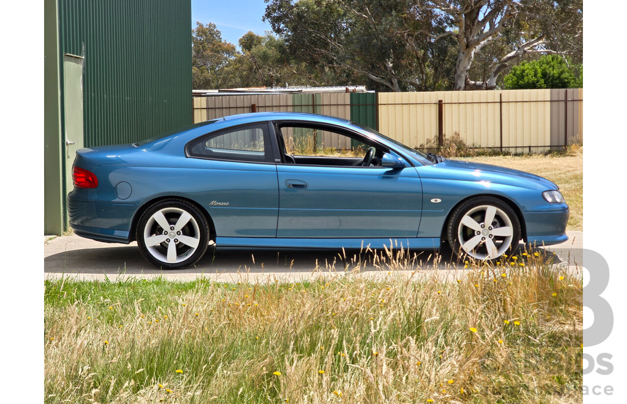 9/2003 Holden Monaro CV8 V2 Series III 2d Coupe Barbados Metallic Blue V8 5.7L