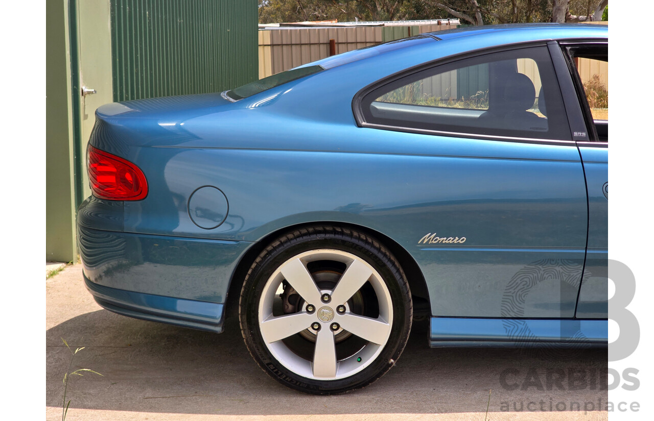 9/2003 Holden Monaro CV8 V2 Series III 2d Coupe Barbados Metallic Blue V8 5.7L