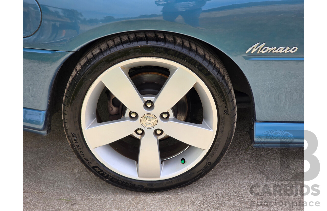 9/2003 Holden Monaro CV8 V2 Series III 2d Coupe Barbados Metallic Blue V8 5.7L