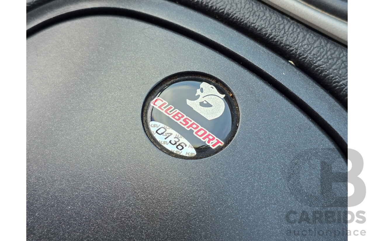 10/2001 Holden Special Vehicles (HSV) Clubsport VX Series II Build No.136 4d Sedan Vespers Blue Metallic V8 5.7L