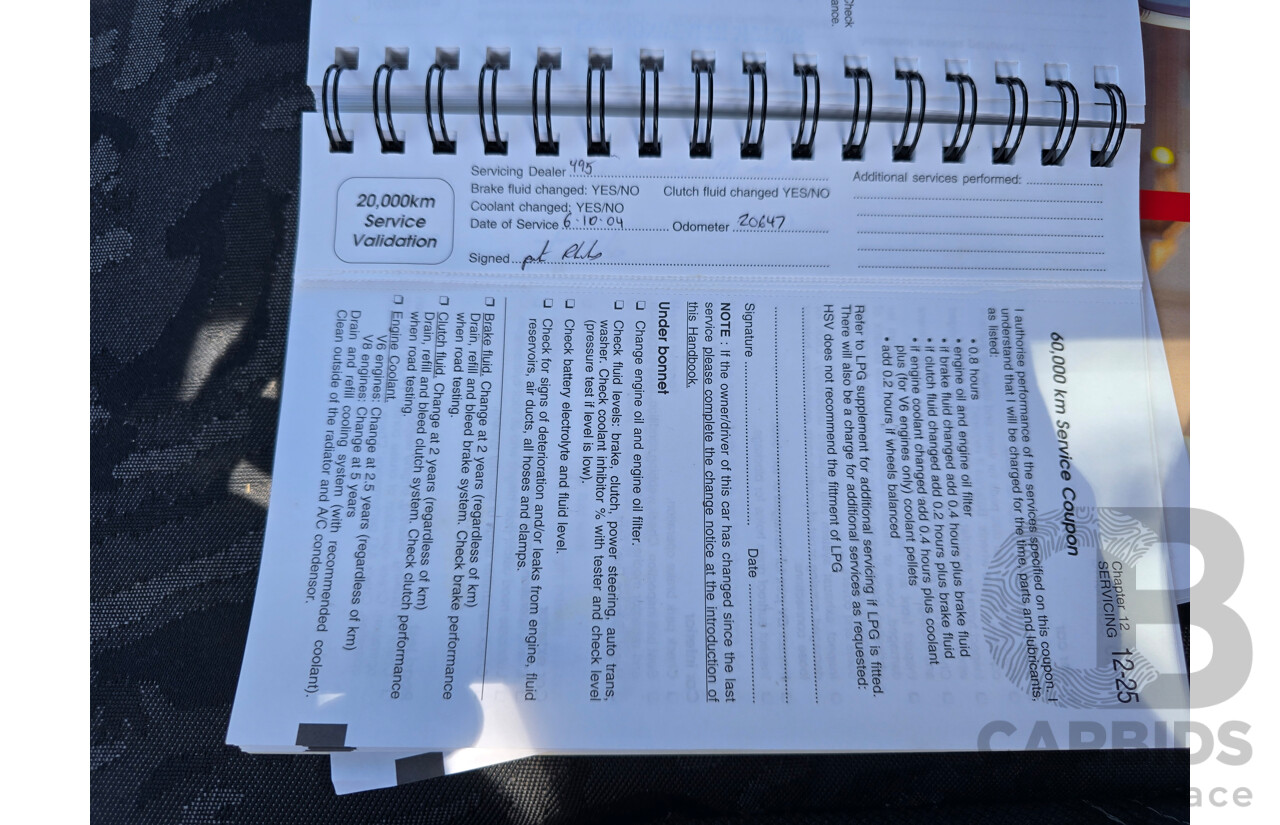 10/2001 Holden Special Vehicles (HSV) Clubsport VX Series II Build No.136 4d Sedan Vespers Blue Metallic V8 5.7L