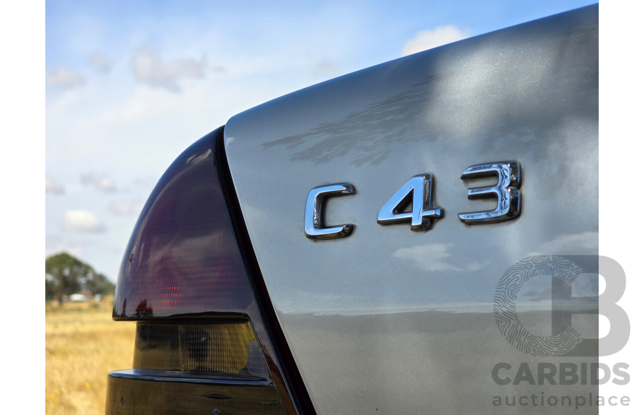 7/1998 Mercedes Benz C43 AMG W202 4d Saloon Zircon Silver Metallic V8 4.3L