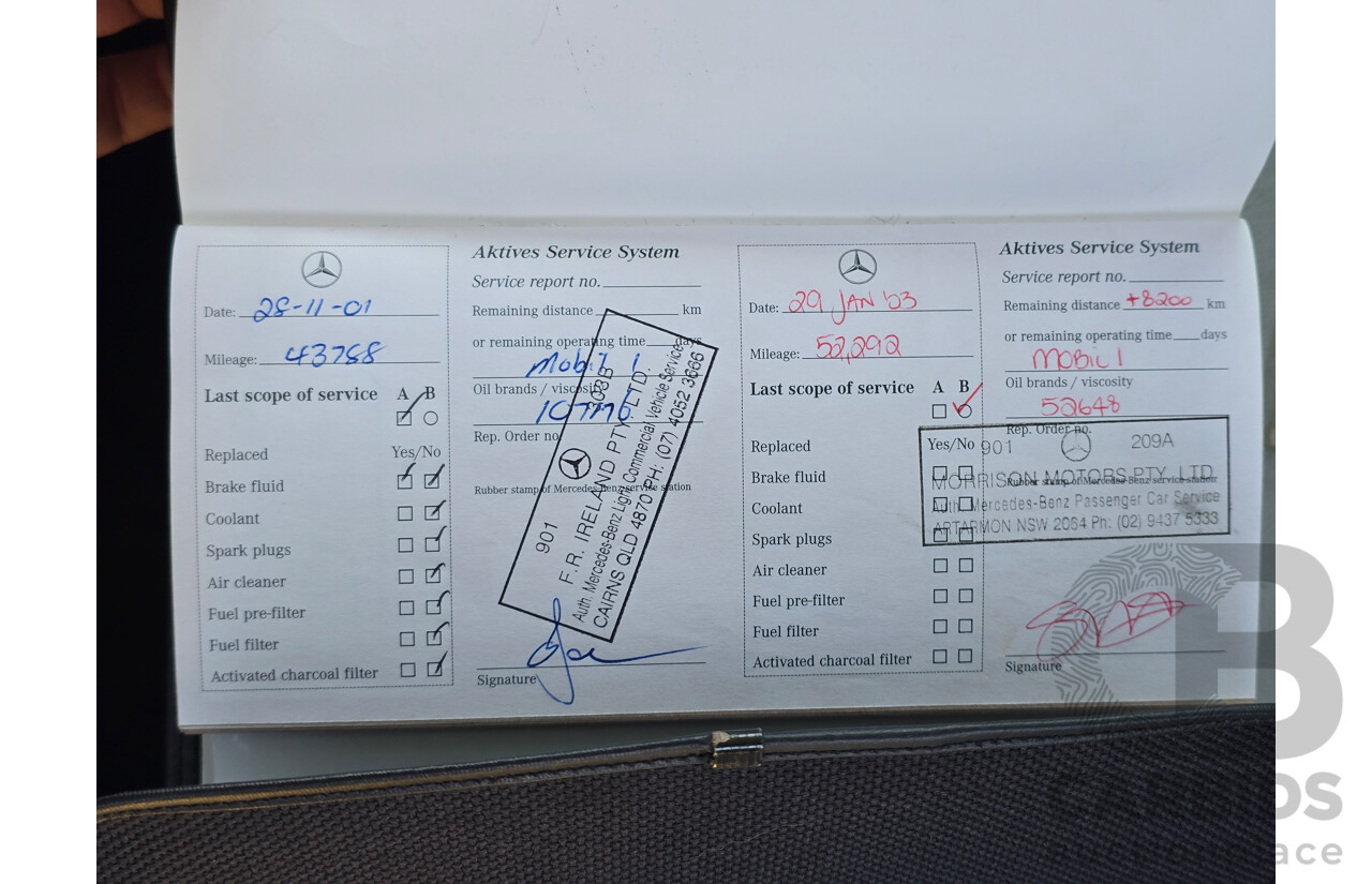 7/1998 Mercedes Benz C43 AMG W202 4d Saloon Zircon Silver Metallic V8 4.3L