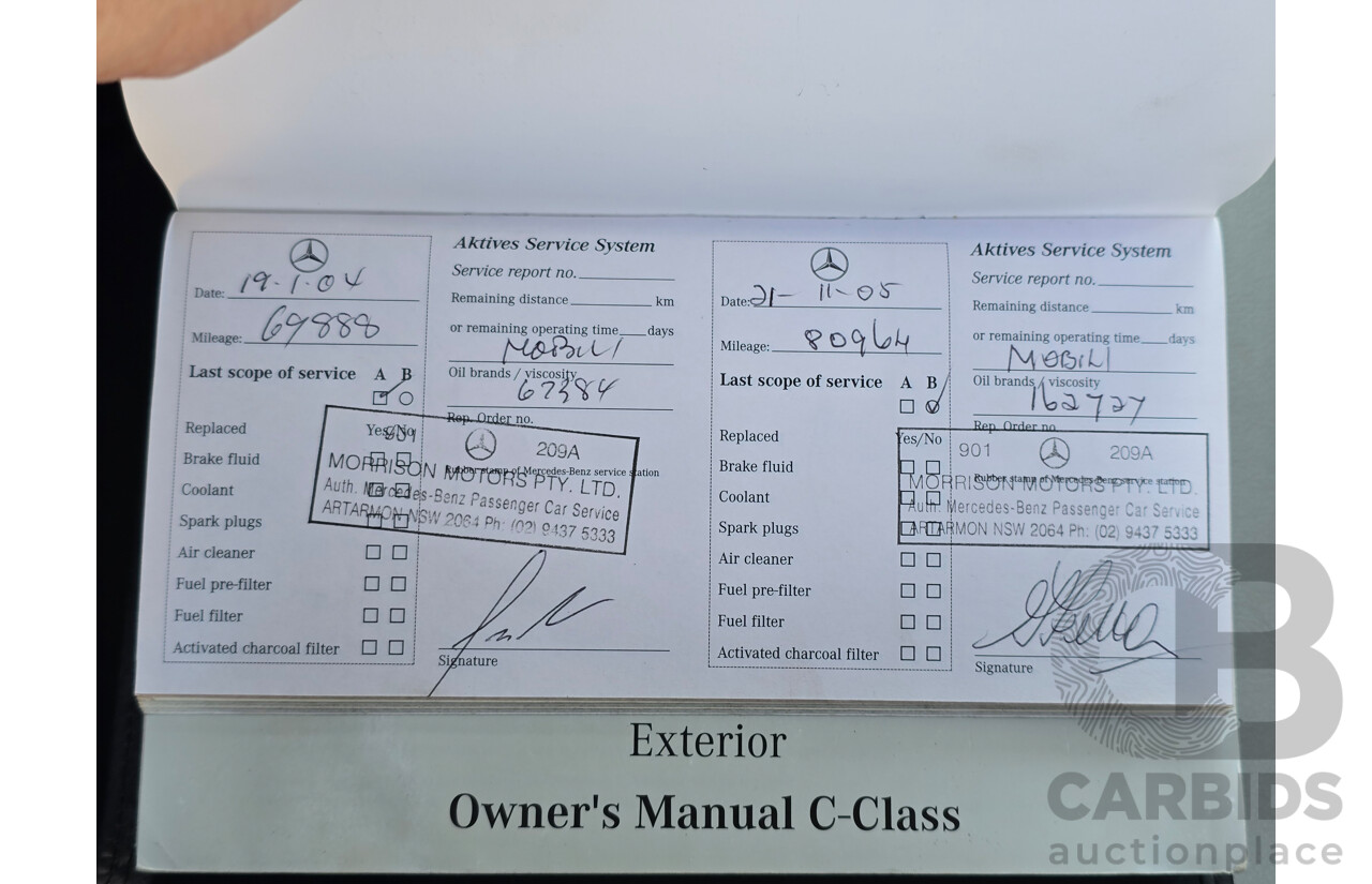 7/1998 Mercedes Benz C43 AMG W202 4d Saloon Zircon Silver Metallic V8 4.3L