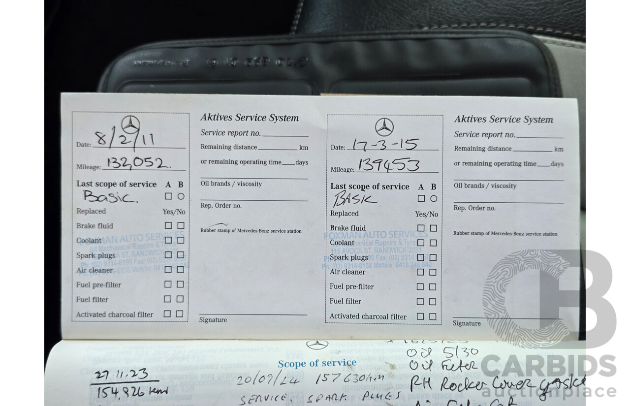 7/1998 Mercedes Benz C43 AMG W202 4d Saloon Zircon Silver Metallic V8 4.3L