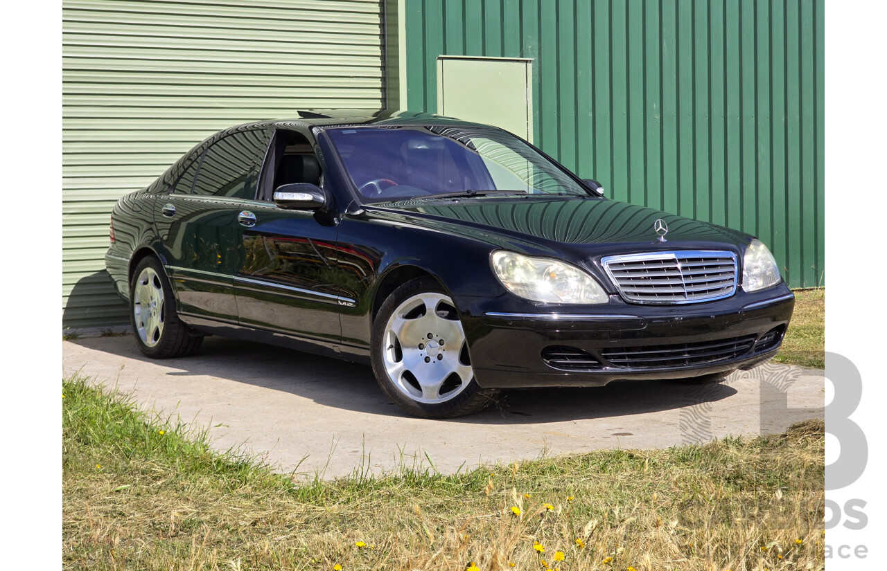 4/2003 Mercedes Benz S600L W220 4d Sedan Obsidian Black Metallic Twin Turbo V12 5.5L