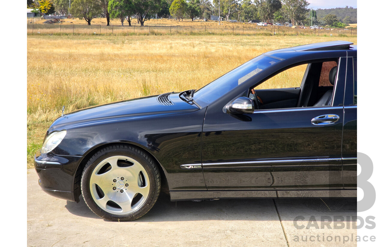 4/2003 Mercedes Benz S600L W220 4d Sedan Obsidian Black Metallic Twin Turbo V12 5.5L