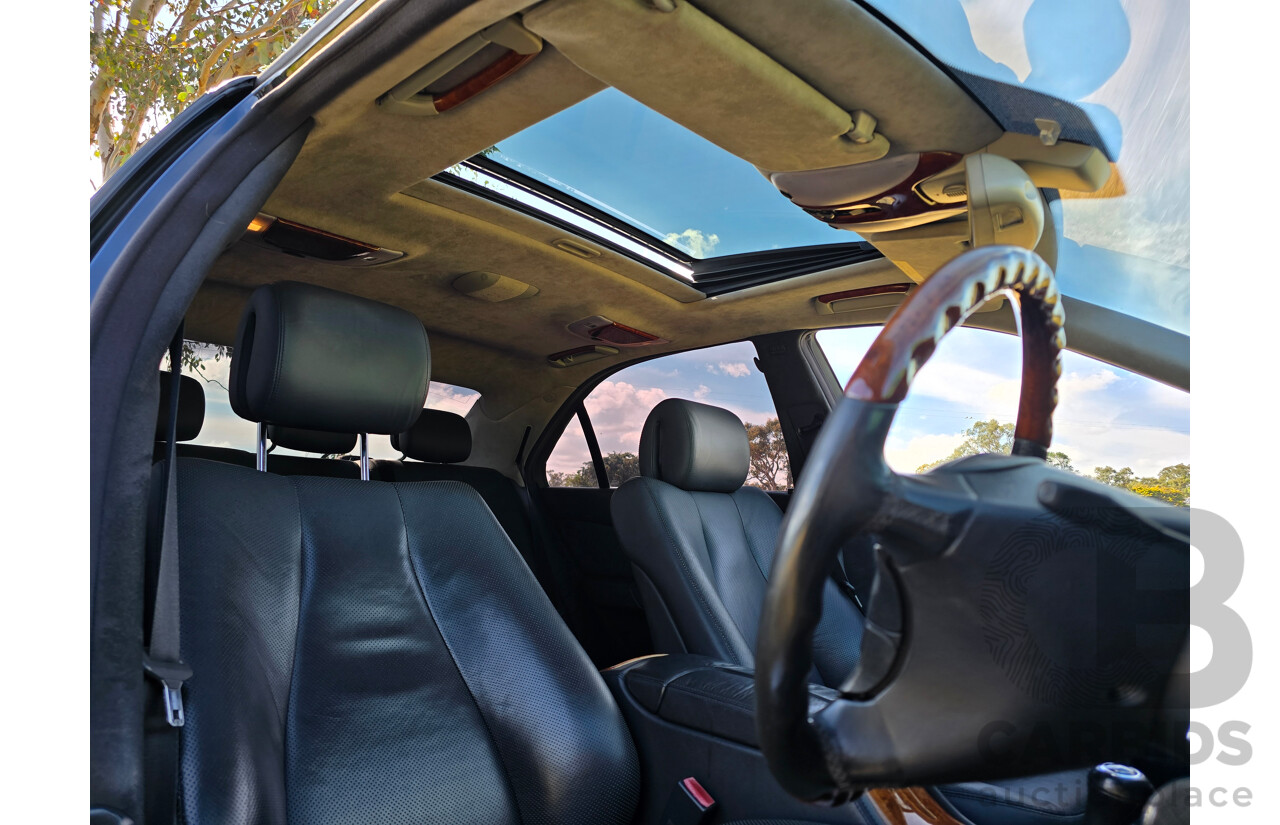 4/2003 Mercedes Benz S600L W220 4d Sedan Obsidian Black Metallic Twin Turbo V12 5.5L