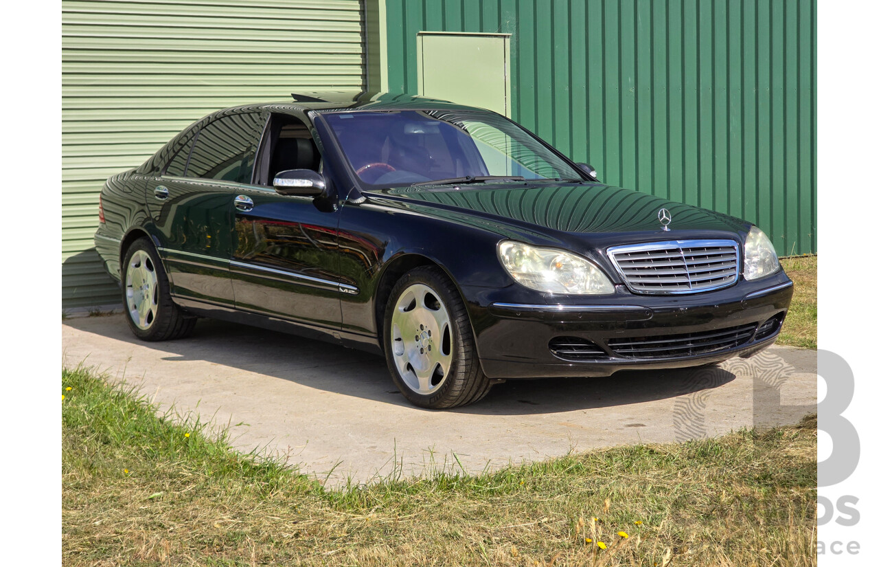 4/2003 Mercedes Benz S600L W220 4d Sedan Obsidian Black Metallic Twin Turbo V12 5.5L