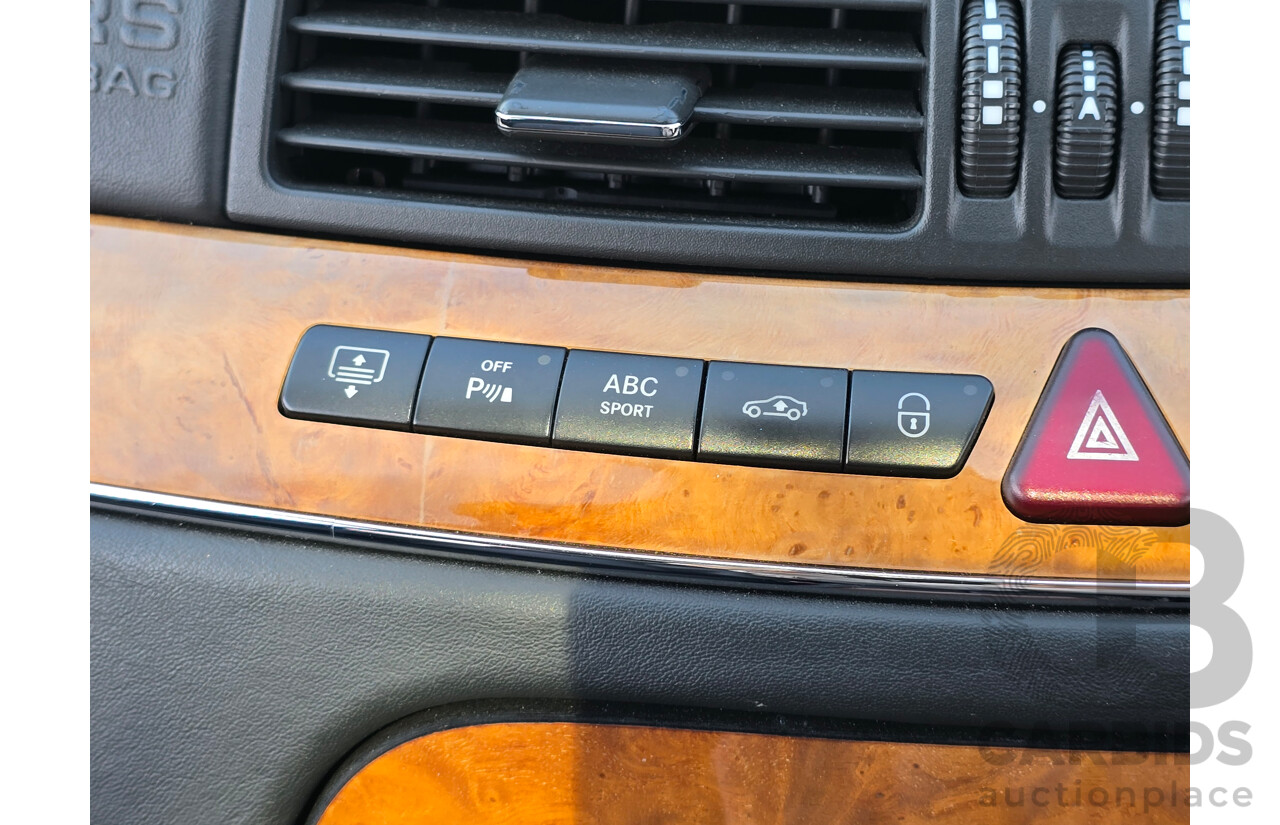 4/2003 Mercedes Benz S600L W220 4d Sedan Obsidian Black Metallic Twin Turbo V12 5.5L