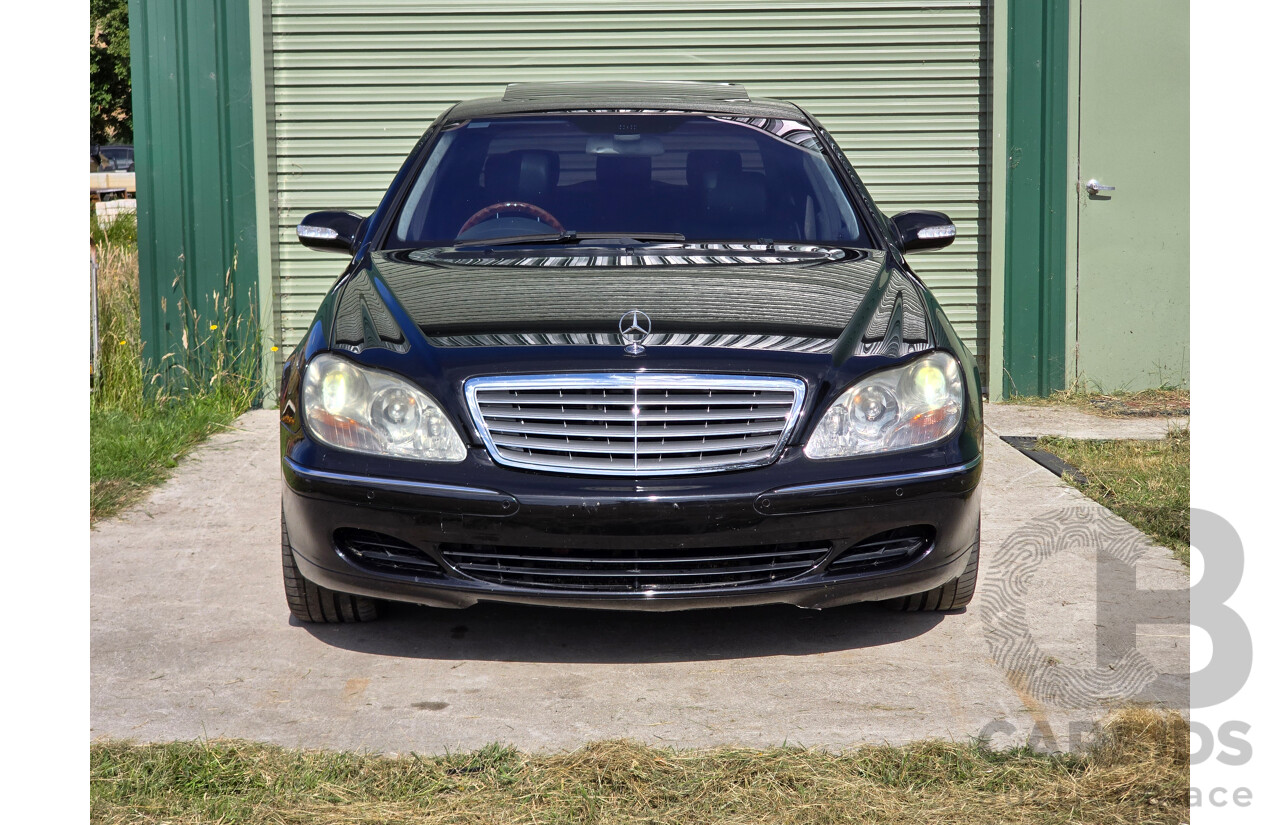 4/2003 Mercedes Benz S600L W220 4d Sedan Obsidian Black Metallic Twin Turbo V12 5.5L