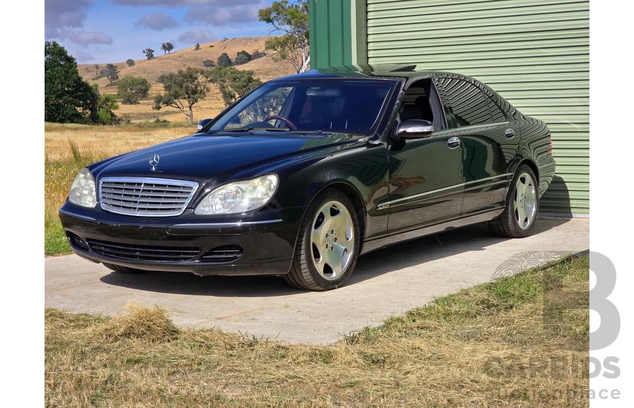 4/2003 Mercedes Benz S600L W220 4d Sedan Obsidian Black Metallic Twin Turbo V12 5.5L