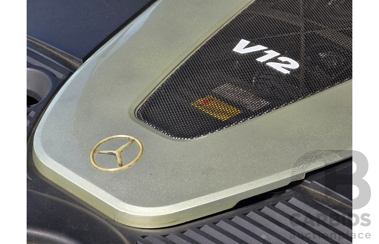 4/2003 Mercedes Benz S600L W220 4d Sedan Obsidian Black Metallic Twin Turbo V12 5.5L