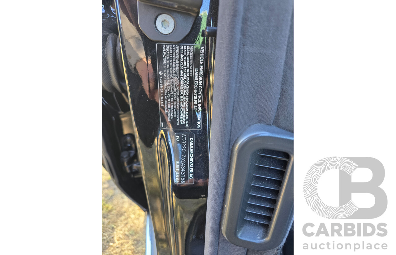 4/2003 Mercedes Benz S600L W220 4d Sedan Obsidian Black Metallic Twin Turbo V12 5.5L