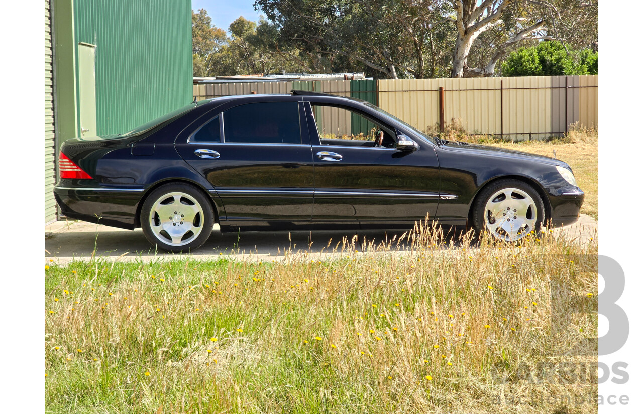 4/2003 Mercedes Benz S600L W220 4d Sedan Obsidian Black Metallic Twin Turbo V12 5.5L