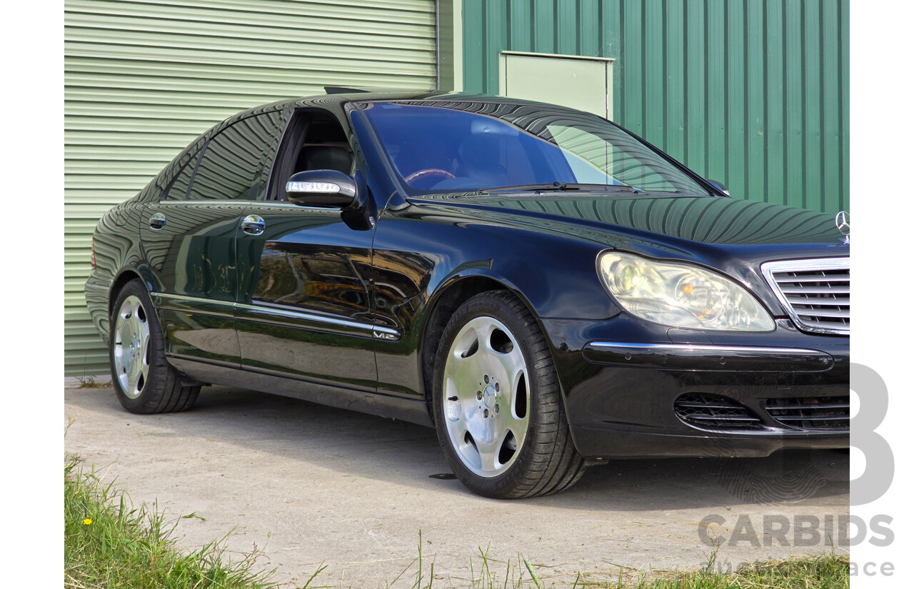 4/2003 Mercedes Benz S600L W220 4d Sedan Obsidian Black Metallic Twin Turbo V12 5.5L