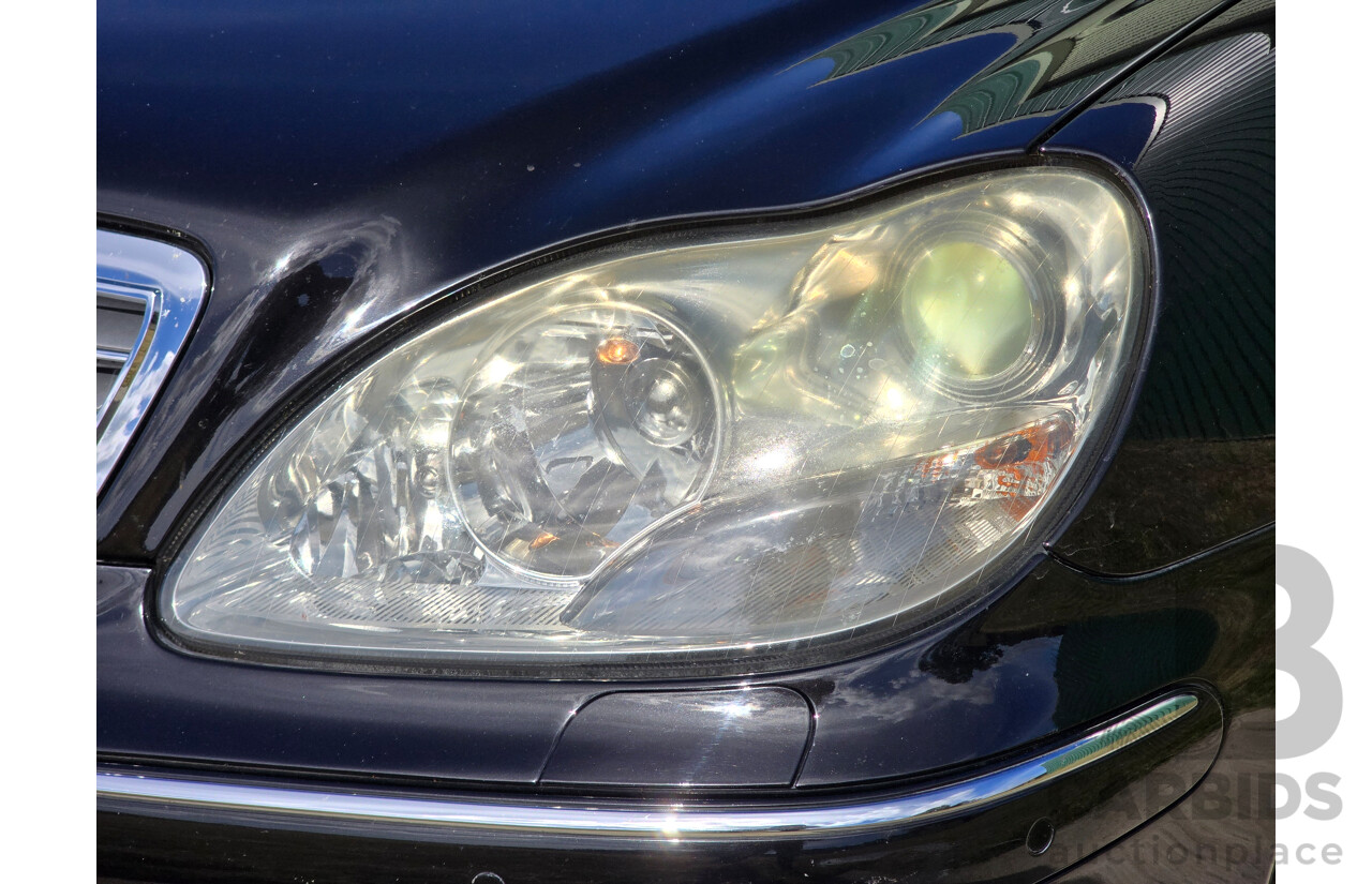 4/2003 Mercedes Benz S600L W220 4d Sedan Obsidian Black Metallic Twin Turbo V12 5.5L