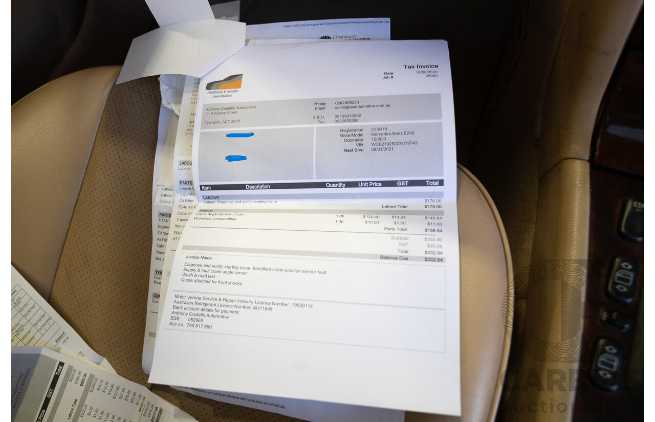 6/2002 Mercedes Benz E240 Classic W210 4d Wagon Travertine Beige Metallic V6 2.4L - 7 Seater