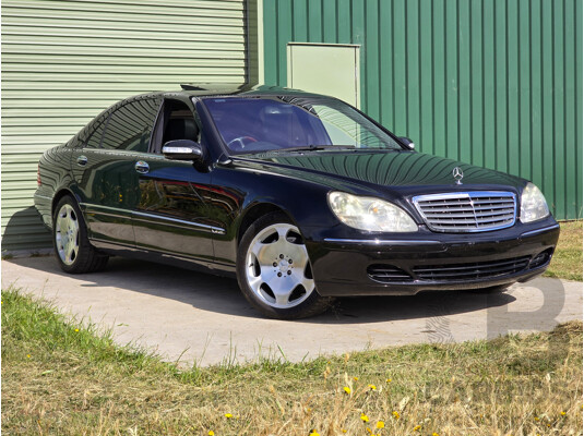 4/2003 Mercedes Benz S600L W220 4d Sedan Obsidian Black Metallic Twin Turbo V12 5.5L