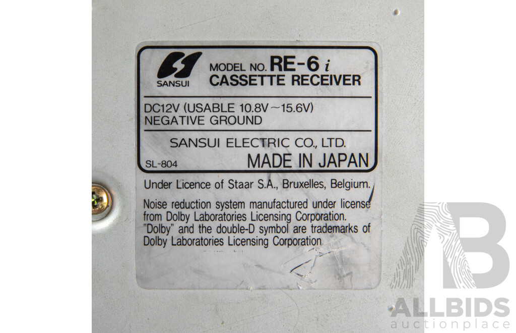 Holden Special Vehicles HSV VN Sansui RE-6 Head Unit - Genuine