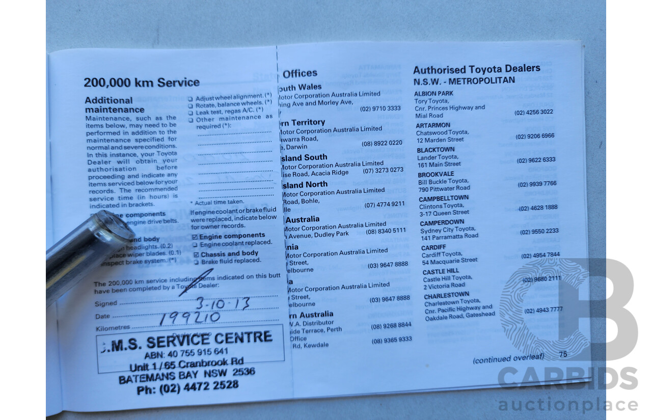 11/1998 Toyota Townace SBV KR42R 4d Blind Van White 1.8L