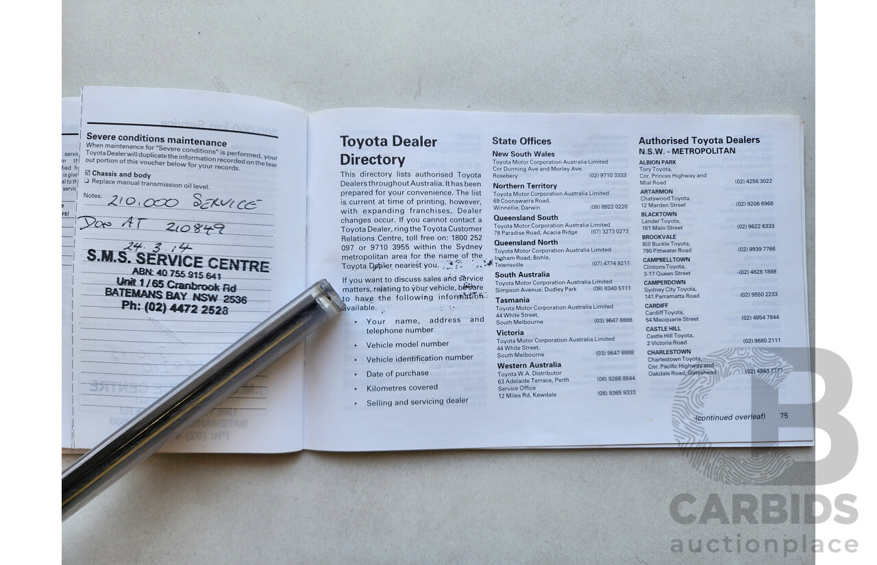 11/1998 Toyota Townace SBV KR42R 4d Blind Van White 1.8L