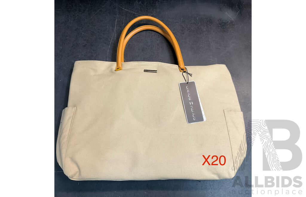 SOUTH BOUND Sunsets Beach Shopper Bag - SB5501 Taupe - Lot of 20 - Estimated Total RRP $798.00