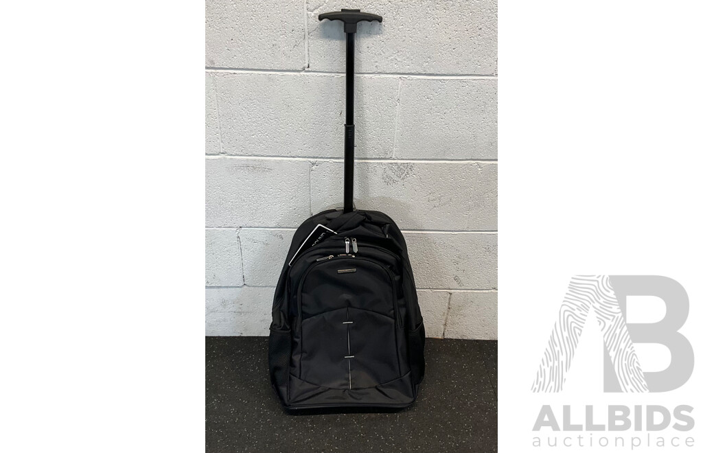 SOUTHBOUND Executive Wheeled Backpack - SB6801 Black - Lot of 6 - Estimated Total RRP $715.00