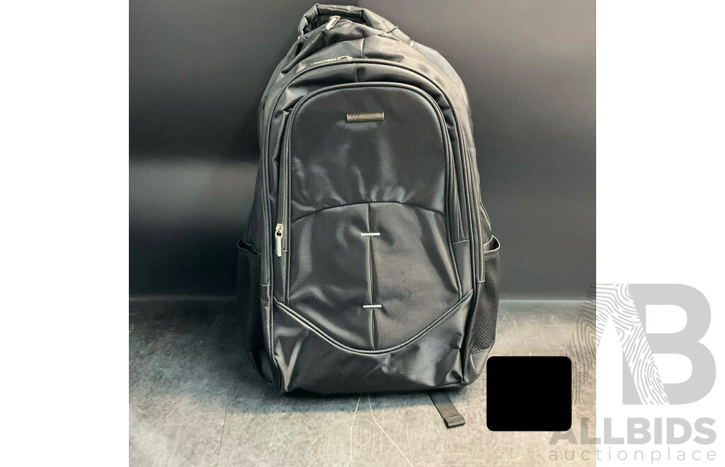 SOUTHBOUND Executive Laptop Backpack - SB-6601 Black (x8) and SOUTHBOUND Executive Wheeled Backpack - SB6801 Black (x2) - Lot of 10