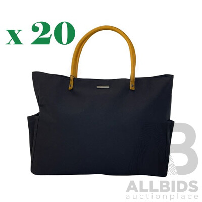 SOUTH BOUND Sunsets Beach Shopper Bag - SB5501 Black - Lot of 20 - Estimated Total RRP $798.00