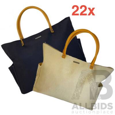 SOUTH BOUND Sunsets Beach Shopper Bag - SB5501 Black/Cream - Lot of 22 - Estimated Total RRP $798.00