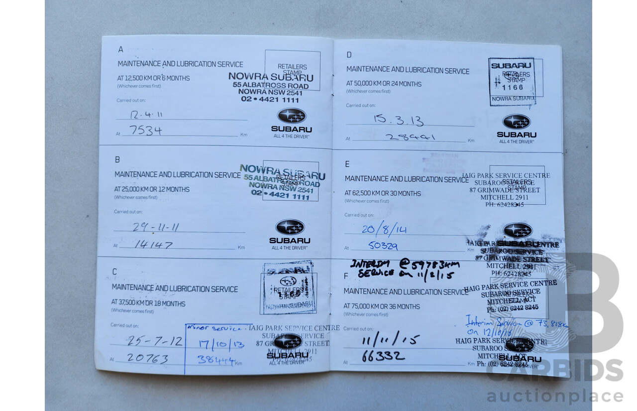 6/2010 Subaru Forester X MY10 4d Wagon Grey 2.5L