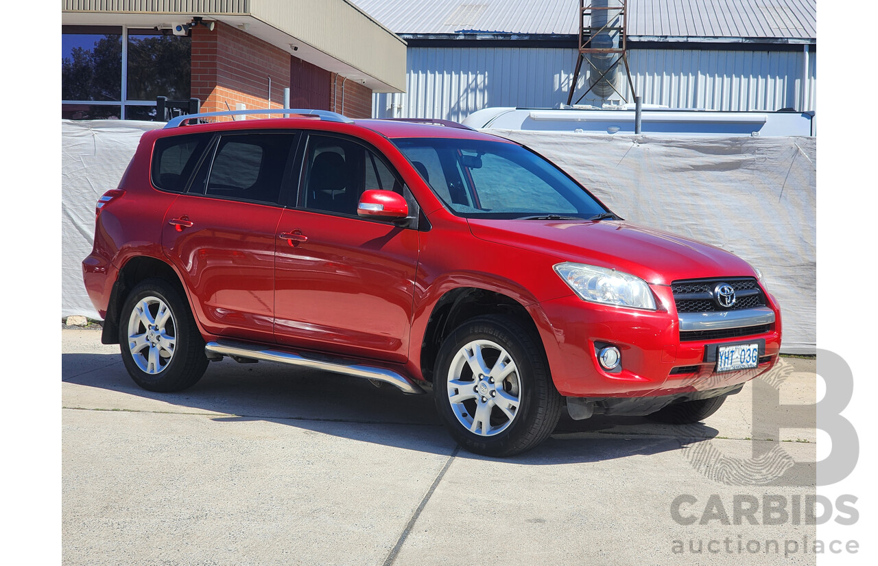 10/2011 Toyota Rav4 Altitude (2wd) ACA38R MY11 4d Wagon Red 2.4L