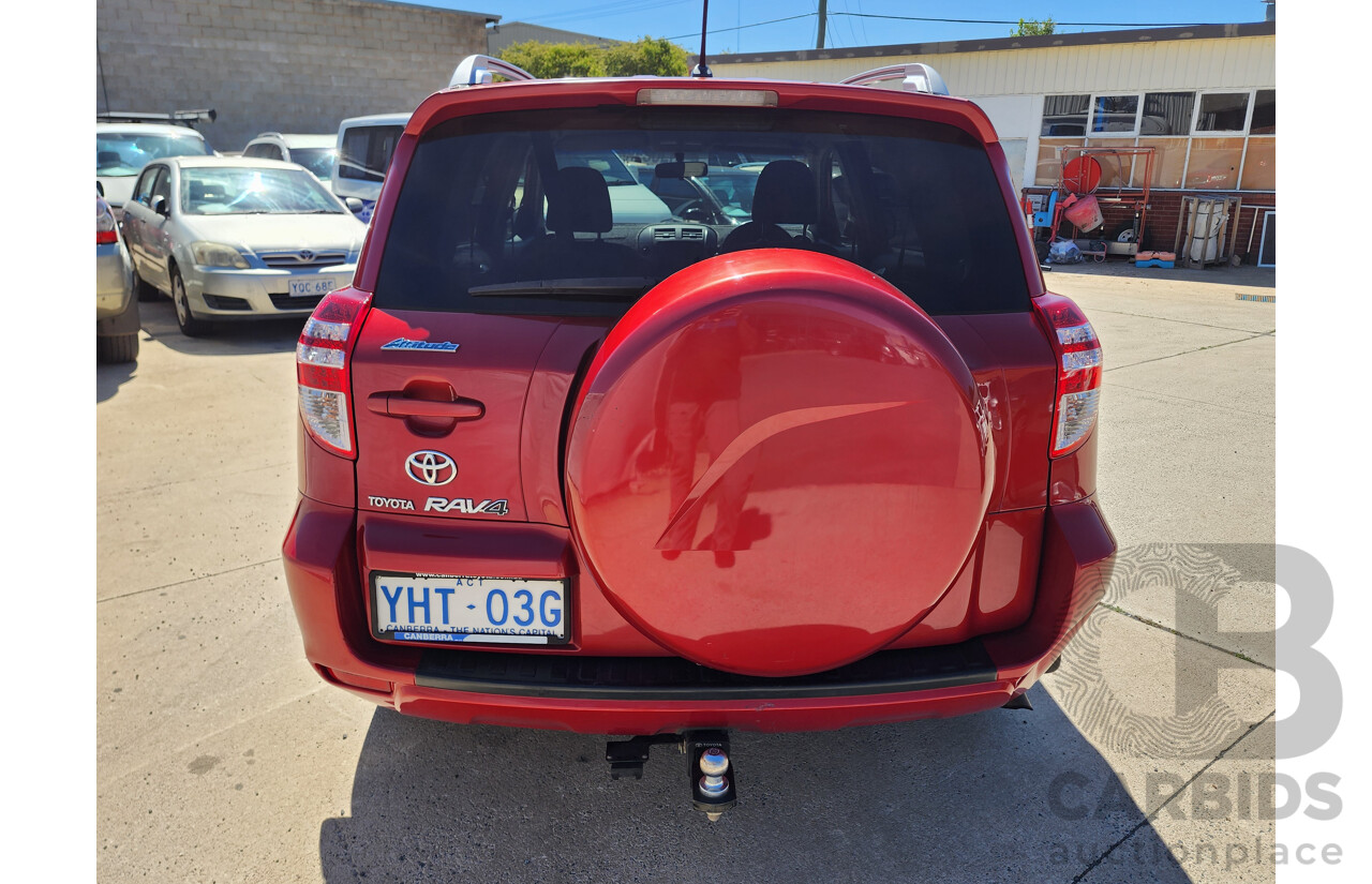 10/2011 Toyota Rav4 Altitude (2wd) ACA38R MY11 4d Wagon Red 2.4L