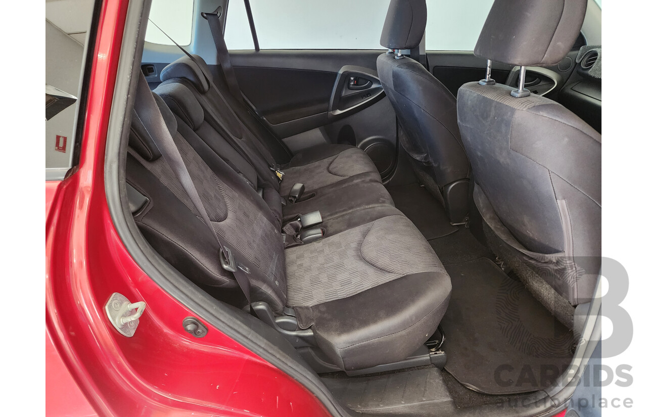 10/2011 Toyota Rav4 Altitude (2wd) ACA38R MY11 4d Wagon Red 2.4L