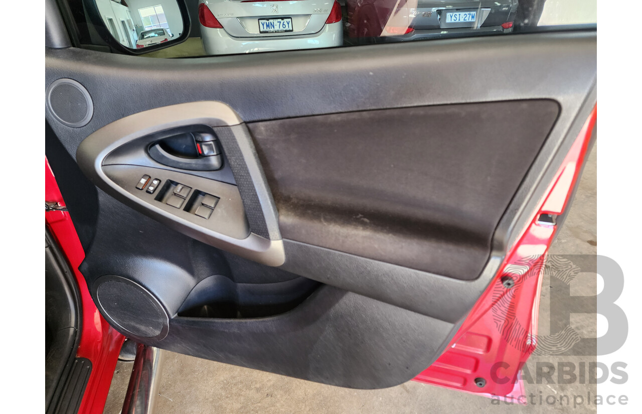 10/2011 Toyota Rav4 Altitude (2wd) ACA38R MY11 4d Wagon Red 2.4L