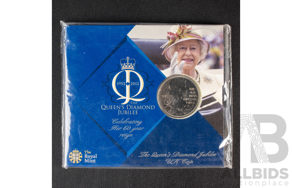 United Kingdom Royal Mint Crown 2012. QE2 Diamond Jubilee, 60 Year Reign