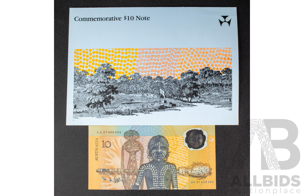 Australian 1988 Ten Dollar Note, Commemorative Bicentennial