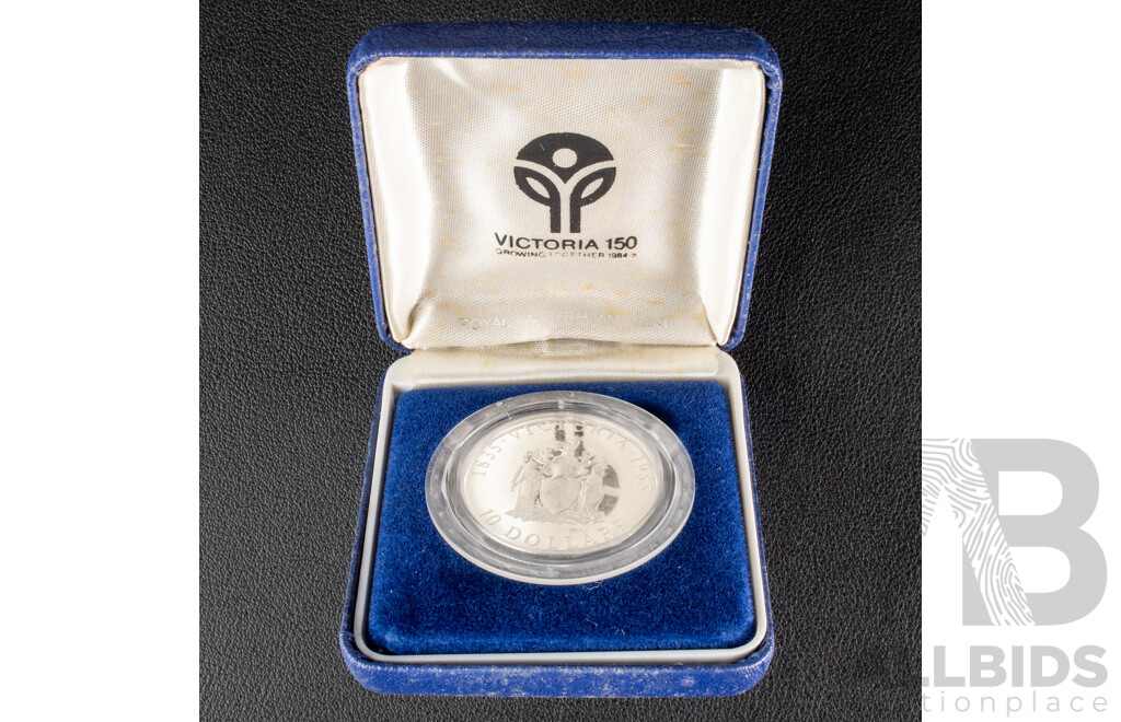 Australian RAM 1985 Silver Proof Ten Dollar Coin, State Series Victoria