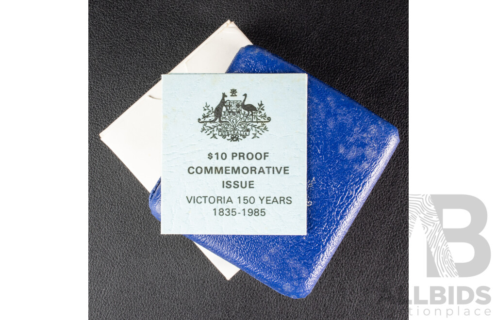 Australian RAM 1985 Silver Proof Ten Dollar Coin, State Series Victoria