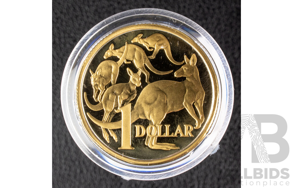 Australian 1984 Proof One Dollar Coin. First Year Coin