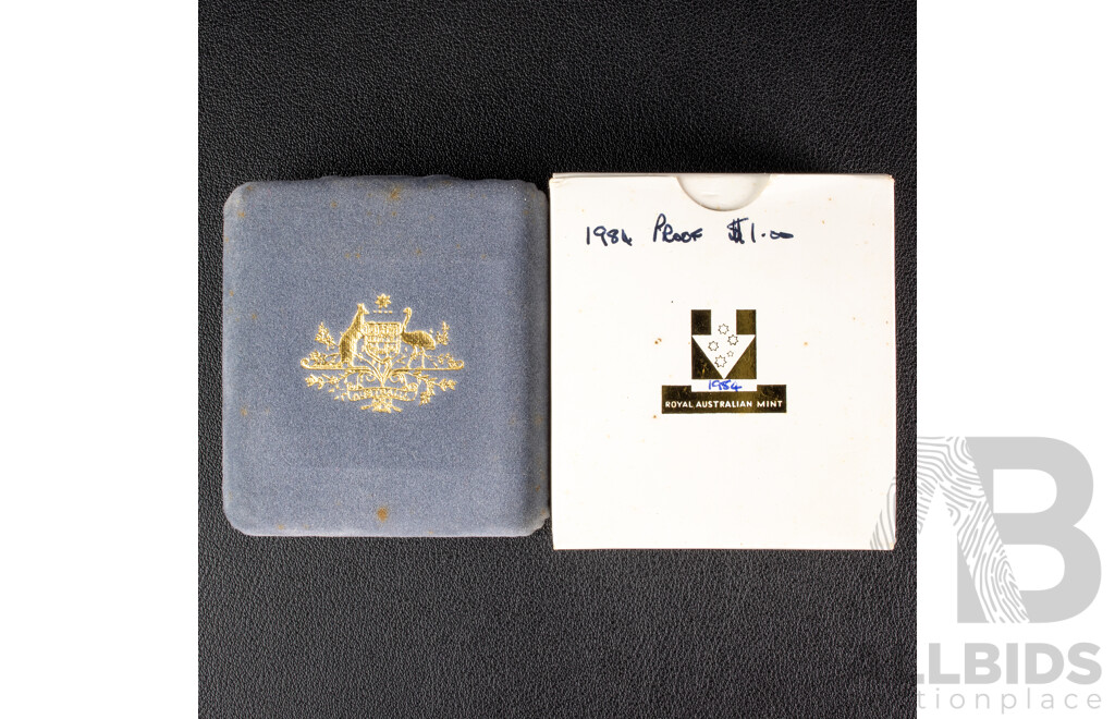 Australian 1984 Proof One Dollar Coin. First Year Coin