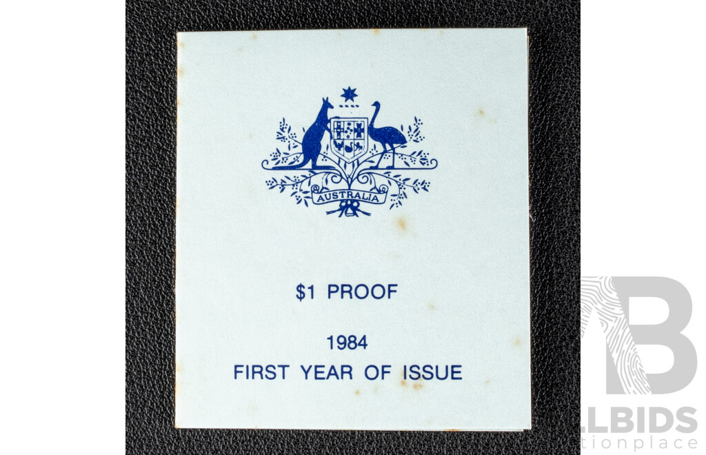Australian 1984 Proof One Dollar Coin. First Year Coin