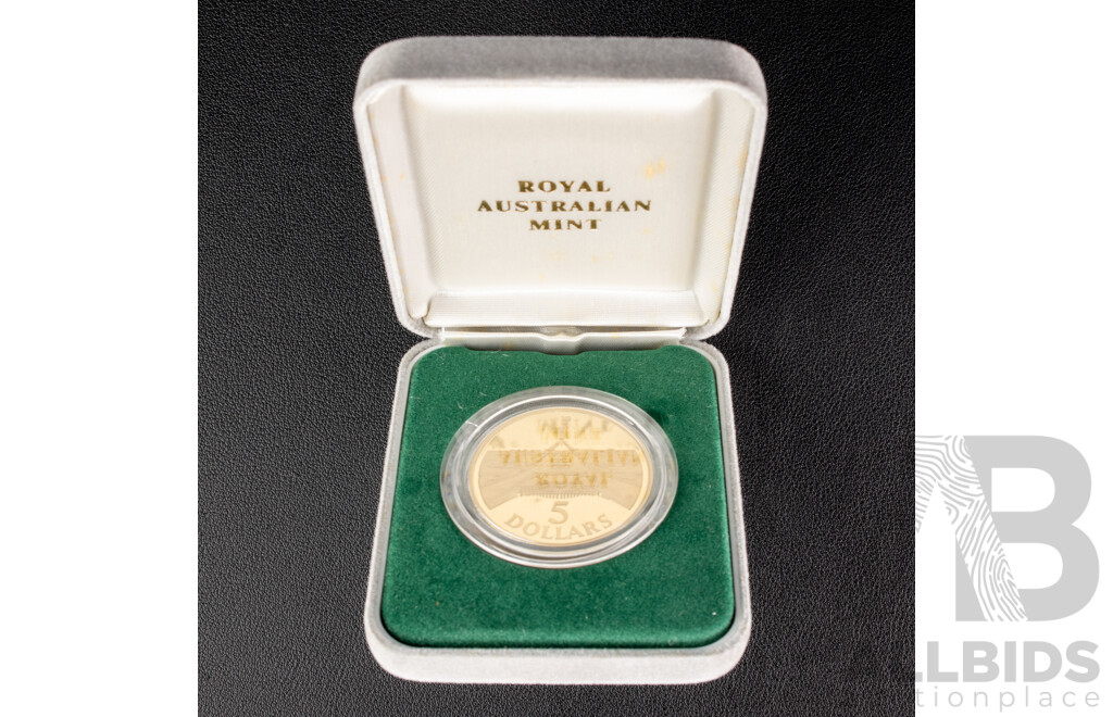 Australian 1988 Proof Five Dollar Coin. Australia Bicentennial