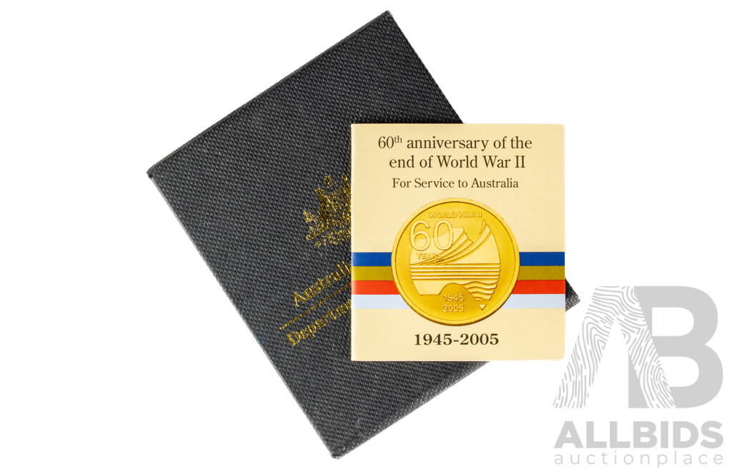 Australian 2005 60th Anniversary WW2 Service Medal.